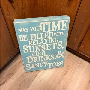 Blue and White Beach Wall Art